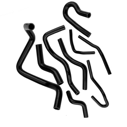 9pcs Silicone Auto Radiator Hose Kit, Coolant Pipe Car Radiator Hoses for D15 D16 SOHC EG/EK 1992-2000 (Black)