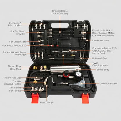 AUTOOL Fuel Injector Cleaner Kit Fuel System Cleaner Non-dismantle 150PSI
