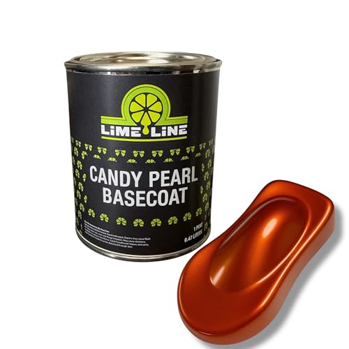 LiME LiNE Candy Pearl Basecoat – All-In-One Base, Pearl & Candy Color | Tri-Stage Look in One Step | Full-Coverage Candy Look: Must be Cleared with 2K Clearcoat (Tangerine Orange, 1 Pint) - color: Tangerine Orange, size: 16 Fl Oz (Pack of 1)