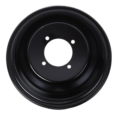 GOTOTOP 8 Inch ATV Front Wheel Rim, 4 Holes 19x7-8 Steel Wheel Hub for Go Kart ATV Quad Dirt Bike Buggy Black Coating