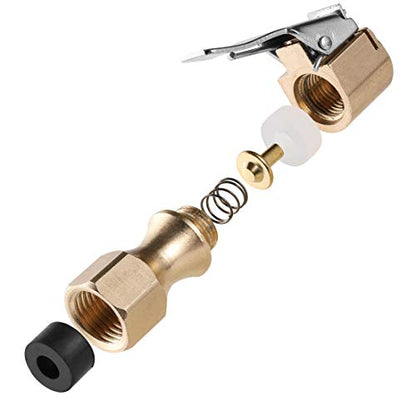 CZC AUTO Heavy Duty Brass Air Chuck, Closed Flow, 1/4" FNPT Tyre Chuck - size: 2 Pack