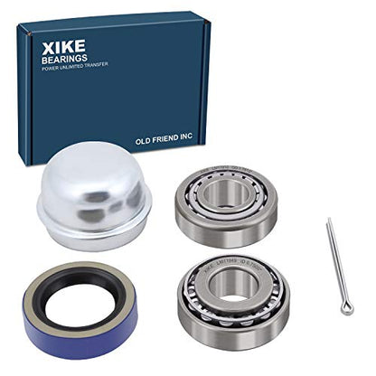 XiKe 3/4" Axles Trailer Bearings Kit LM11949 LM11910, 1 Set - size: LM11949/10 + Seal ID 1.125'', style: Pack 1 Set