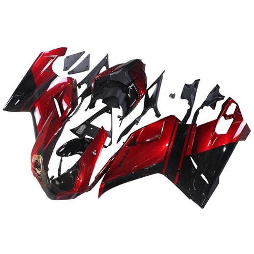 Candy Red Black Fairings Body Work Kit for Ducati 1098/848/1198 2007-2012 - color: Candy Red Black
