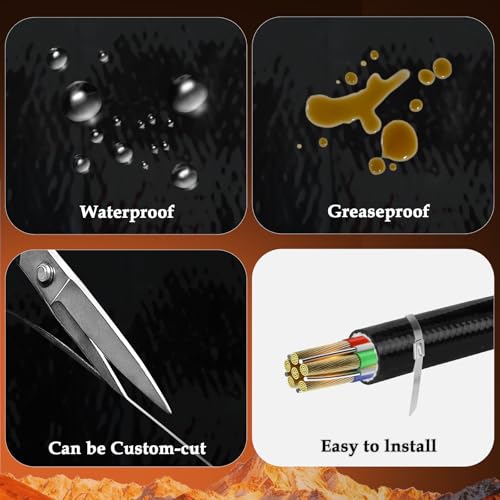 Automotive Wire Heat Shield Sleeve, 1-1/2" I.D. x 72 in, Black - color: Black, size: 1-1/2" I.D. x 72in
