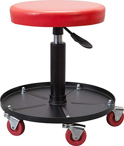 Big RED Pneumatic Rolling Mechanic Stool, Low Profile - style: 6201