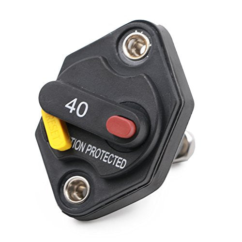 40 Amp Circuit Breaker with Manual Reset Button Switchable - color: Panel Mount, size: 40A