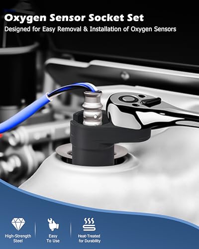 DAYUAN 10Pcs Oxygen Sensor Socket Set Oil Pressure Sending Unit Removal Kit - size: 10Pcs-Red