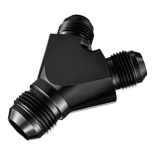 EVIL ENERGY 12AN to 10AN 10AN Y Block Flare Fitting Adapter Union Splitter Black - size: 12AN to 2 x 10AN