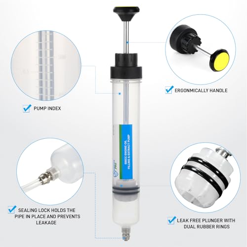 SMOTIVEPRO 16.9oz (500ml) Fluid Extractor Pump with 3pc Flexible Hose