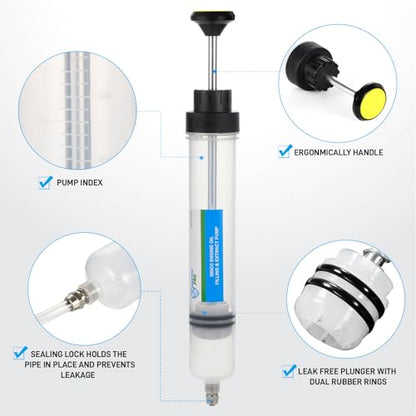 SMOTIVEPRO 16.9oz (500ml) Fluid Extractor Pump with 3pc Flexible Hose