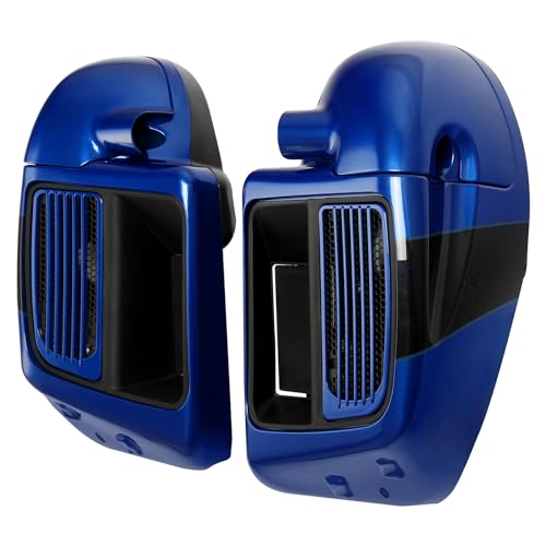 HR3 Candy Cobalt/Indigo Ink Water-Cooled Vented Fairing Lowers Kit Compatible with 2017 CVO Street Glide FLHXSE (Replace for OEM) - color: Candy Cobalt / Indigo Ink