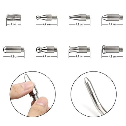 LadyRosian Dent Repair Rods Tools 27PCS Paintless Dent Repair Kits with Stainless Steel Taper Head Tools for Car Auto Body Dents Hail Damage Removal - color: Repair Tool C