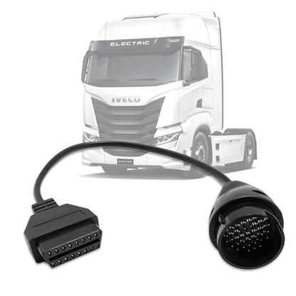 Truck OBD1 to OBD2 Cable for Iveco 38pin to 16pin Diagnostic Adapter - style: Fit for Iveco 38pin