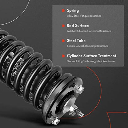 A-Premium Front Complete Struts with Coil Springs and Rear Shock Absorbers - style: 4WD; Front and Rear