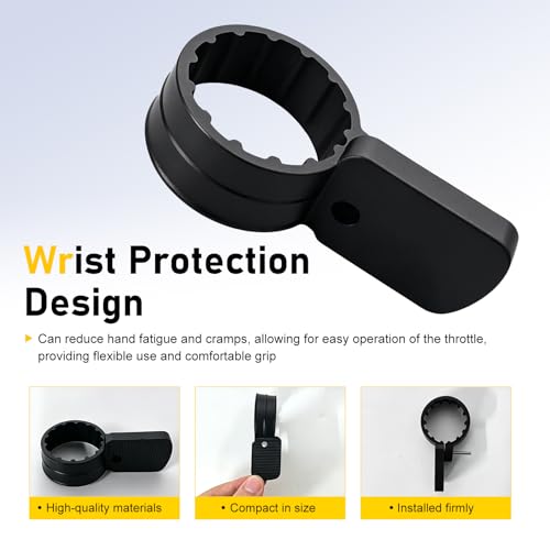 2 PCS Motorcycle Throttle Mounts, Wrist Accelerator Assistant Handlebar, Anti-Slip Oil Control Assist Lever, Modification Accessory for Motorcycles Scooters E-Bike (Black)