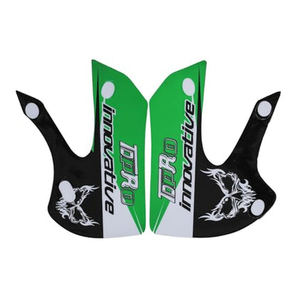 White Fairing Kit Plastic Fender with Green Graphics Sticker Decals for KLX110 KX65 KLX 110 KX 65 DRZ110 RM65 110cc 125cc 140cc 150cc 160cc 200cc Pit Dirt Bike Motorcycle Plastics Body Kit