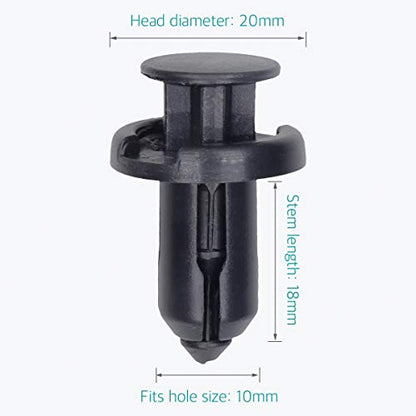 Lantee 10mm Fender Push in Retainer Fastener Clips for Honda 91503-SZ5-003, Pack of 10