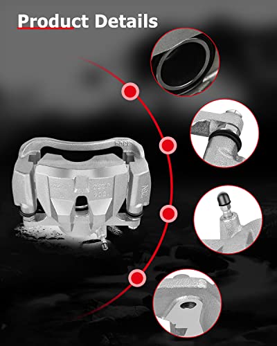 cciyu Front Right Disc Brake Caliper Assembly w/Bracket 19B3435 - size: Front Right[19B3435]