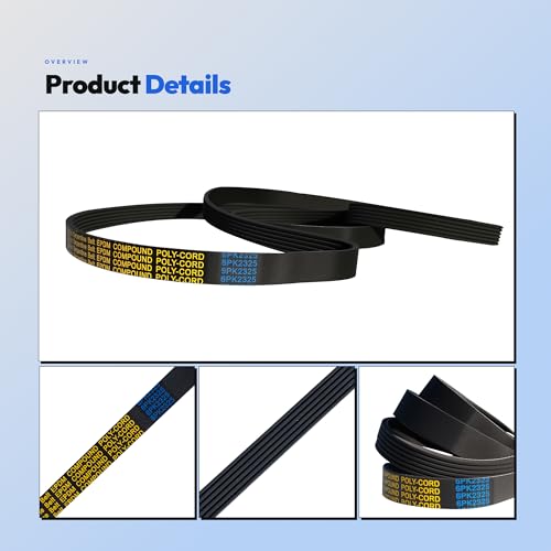 K060915 Serpentine Drive Belt 6-Rib for Buick Lucerne, Cadillac - size: 6PK2325-2325mm