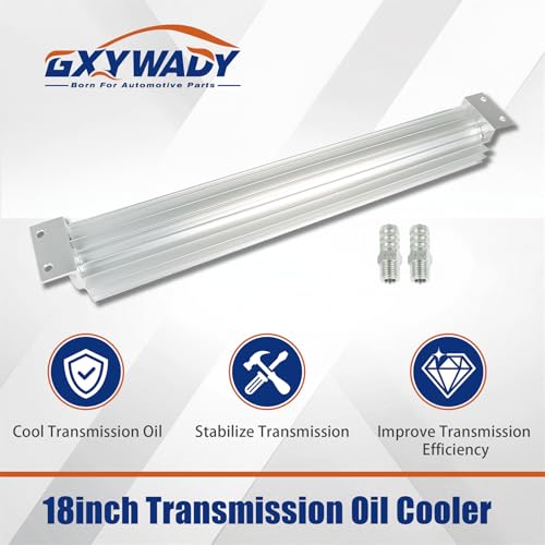 GXYWADY 18inch Aluminum Dual Pass Finned Transmission trans oil Co-o-le