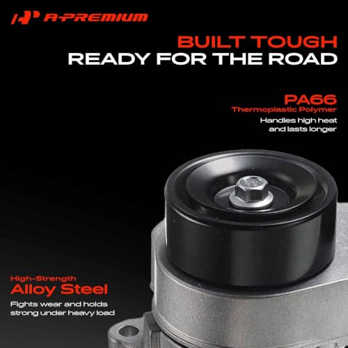 A-Premium Belt Tensioner Assembly with Pulley Compatible with Honda, Acura - style: Accord 2008-2012 (3.5L) w/Manual Trans.