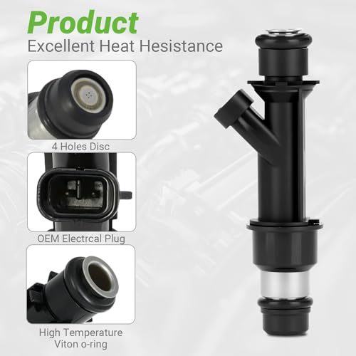 Fuel Injectors Set of 6 Compatible with Chevrolet Trailblazer EXT & GMC Envoy XL/XUV & Buick Rainier & Saab 9-7x & Oldsmobile Bravada, L6 4.2L # FJ319 FJ10578 25313185 12569573 8125695730 17113680 - size: 319