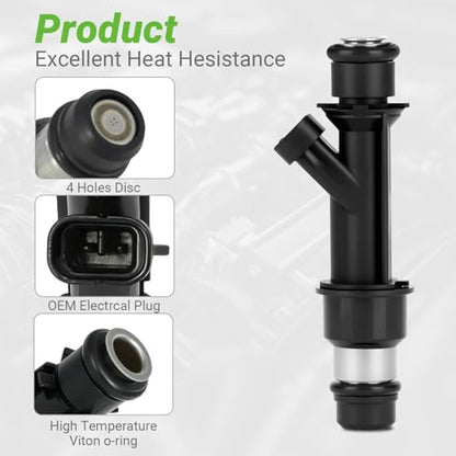 Fuel Injectors Set of 6 Compatible with Chevrolet Trailblazer EXT & GMC Envoy XL/XUV & Buick Rainier & Saab 9-7x & Oldsmobile Bravada, L6 4.2L # FJ319 FJ10578 25313185 12569573 8125695730 17113680 - size: 319