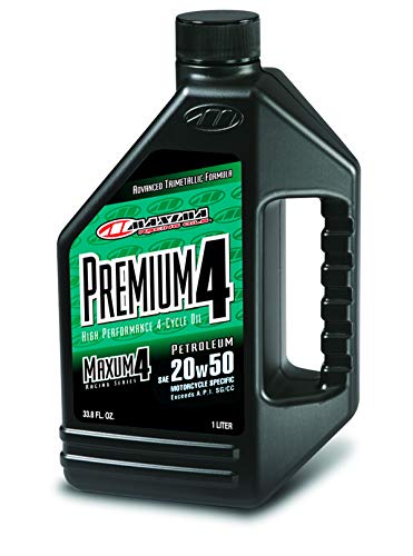 Maxima Racing Oils 35901-2PK Premium4 20w50 Motorcycle Engine Oil 1L Bottle, 2-Pack - size: 1 Liter, style: 2 Pack