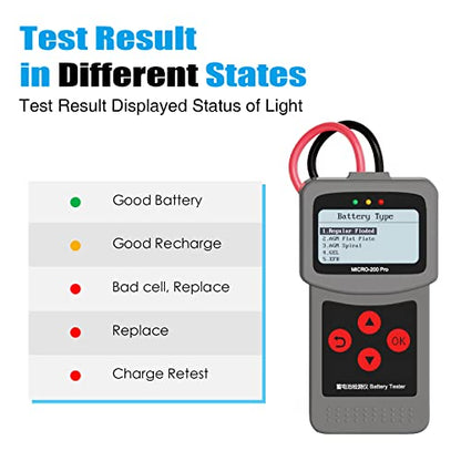 Lancol Car Battery Tester 12V/24V Battery Load Tester 40-2000CCA Alternator Battery Tester Automotive Battery Analyzer Checker Cranking Charging Test Tool for Car/SUV/Light Truck with Flooded AGM Gel