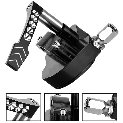 7/8 Universal Billet Thumb Throttle Lever Control Assembly CNC ATV Fit for YAMAHA Banshee Raptor 350 660 700 HD TRX 400EX 250R 450R Suzuki LTR450 250 500 LTZ400 250 500R Kawasaki - Black - color: Black