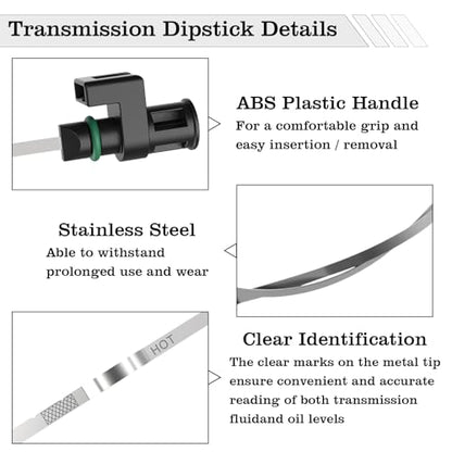 31086-JA00A CVT Fluid Oil Transmission Dipstick, Compatible with Nissan Altima 2007-2020 Rogue 2013-2022 Maxima Murano 2006-2022 Fluid ATF Level Indicator Dip Gauge Replace 31086-JA000 - size: 31086-JA00A