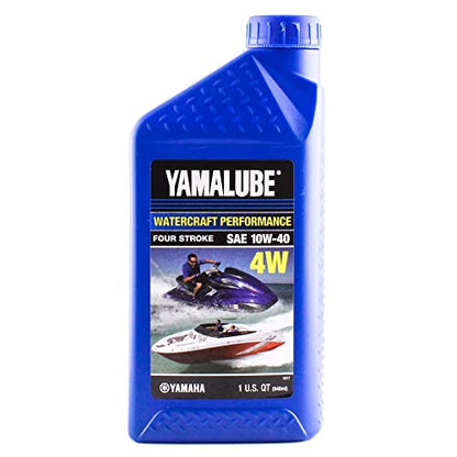 Yamaha Yamalube 10W-40 Mineral 4W WaterCraft Hi-Performance Engine Oil- 1 Quart, #LUB-10W40-WV-12 - size: 1 Quart