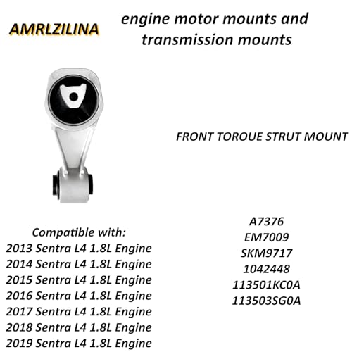Engine Motor Transmission Mount Kit for Nissan Sentra 2013-2019 - size: 2013-2019 Nissan Sentra
