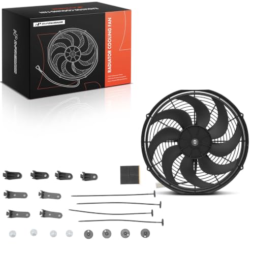 A-Premium 16'' 16 inch Slim Universal Electric Cooling Fan Assembly - style: 16 inch