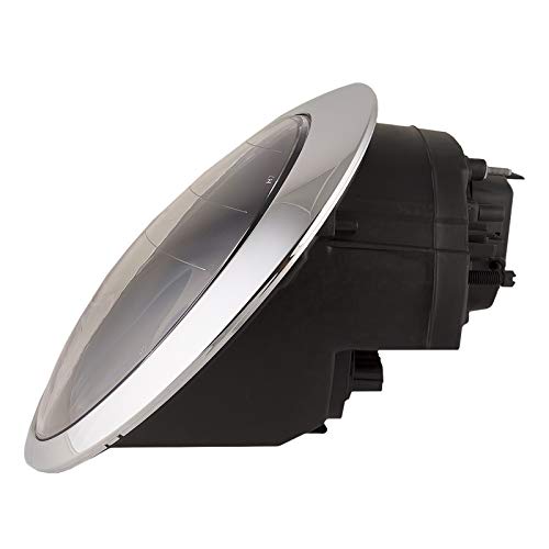 PERDE Compatible with Mini Cooper Black Headlight Set Halogen Left Driver Right Passenger Pair