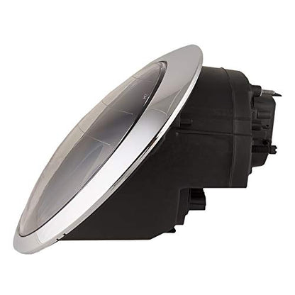 PERDE Compatible with Mini Cooper Black Headlight Set Halogen Left Driver Right Passenger Pair