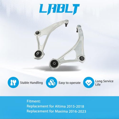 LABLT K622839 K622838 CMS301171 CMS301170 Front Lower Control Arms with Ball Joints Pair Replacement for Altima 2015-2018 Replacement for Maxima 2016-2023