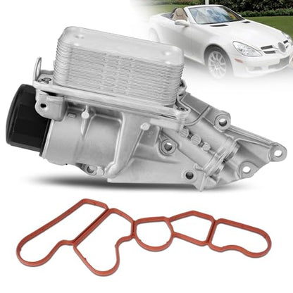 Aluminum Oil Cooler Filter Housing Compatible with 2006-2012 Mercedes Benz
