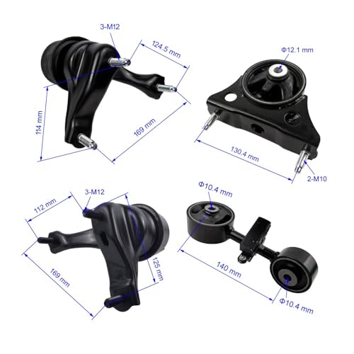 4PCS Engine Motor Trans Mount Set Compatible with Toyota Highlander - size: 2001-2003 Highlander 2.4L 2WD