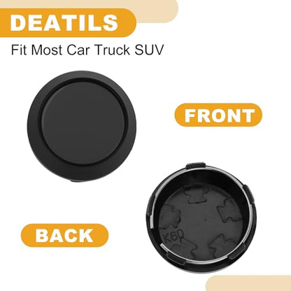 4 Pcs 60 mm 2.36" OD - Universal Car Wheel Hub Center Caps - Auto Hub Covers Scratch Resistant Rustproof - Durable Plastic Black
