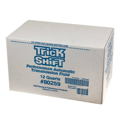 B&M 80261 Trick Shift Automatic Transmission Fluid Case of 12 Quart Bottles
