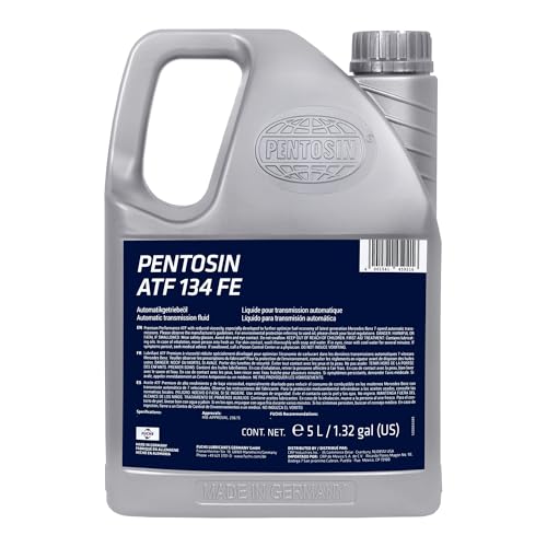 Pentosin 1089216 ATF 134 FE 프리미엄 성능, 저점도 자동 변속기 오일, 2010년 6월 및 최신 메르세데스 7단 스피드 오토매틱, 블루, 5리터