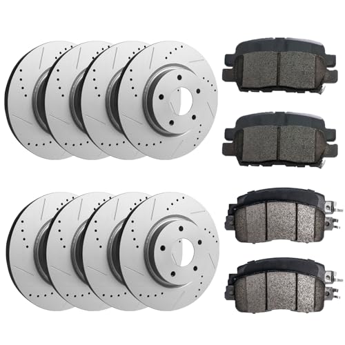31464 31312 D905 D1650 Front Vented & Rear Solid Disc Brake Rotors Fit For Nissan Altima 2007-2013 - color: 31464R-31312R-D905-D1650