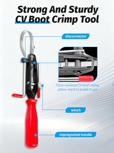 4PCS CV Boot Repair Kit with CV Boot Clamp Pliers - size: 4x CV Boots+1x Clamps