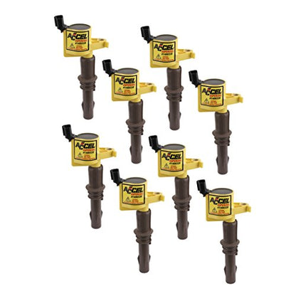 ACCEL 140033E-8 SuperCoil Ignition Coils - Yellow - 8-Pack - style: 140033E-8 SuperCoil-8 Pack