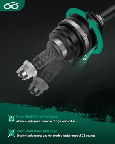 SCITOO Front CV Axle Shaft Assembly Fit for Honda Rancher 400 2004-2007