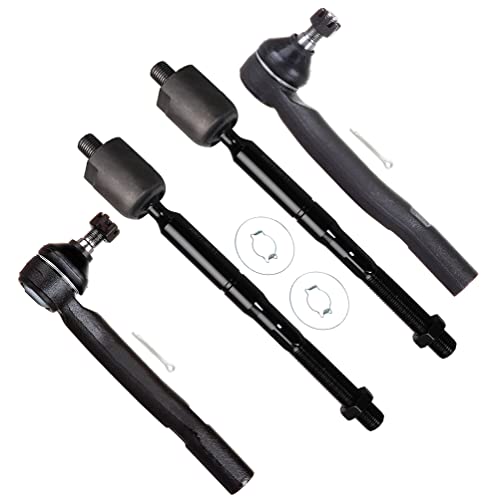 SCITOO 4Pcs Front Suspension Kit Inner Tie Rod End Outer Tie Rod End Fit 2007-2012 For Lexus For Es350 2005-2012 For Toyota For Avalon 2007-2011 For Toyota For Camry