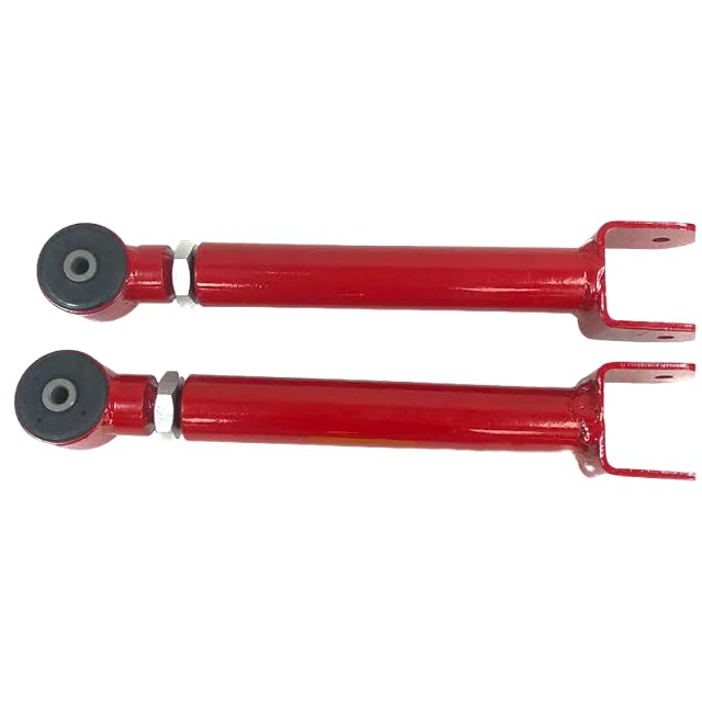 Adjustable Lower Suspension Control Arm and Adjustable Front Rear Upper Suspension Control Arm Replacement for 1993-1998 Grand Cherokee ZJ /1998-2006 Jeep Wrangler TJ (red) - color: Red