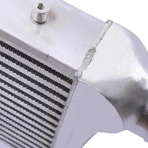 2.50 Inch Inlet/Outlet Diameter, Universal Aluminum Intercooler 25x12x3 inch, Turbo Under the Front of the Car Mount Universal Aluminum Intercooler Cooling Kit - size: 25x12x3-2.5 inch