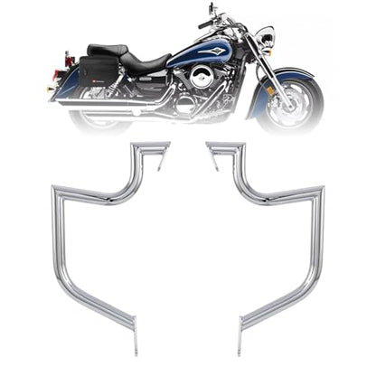 Kinglemc Crash Bar Engine Guard for Kawasaki Vulcan(Chrome) - color: Chrome, size: VN1600A VN1600E